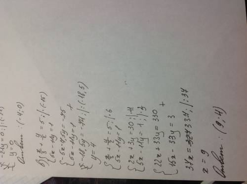 Решите систему уравнений: а) -5x + 2y = 20, 2x-5y = - 8; б)2(x + y) = - 2, 14 - 3(x - y) = 5y -x; в)