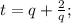 t=q+\frac{2}{q};