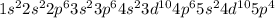 1s^{2}2s^{2}2p^{6}3s^{2}3p^{6}4s^{2}3d^{10}4p^{6}5s^{2}4d^{10}5p^{4}