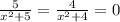 \frac{5}{x^2+5}=\frac{4}{x^2+4}=0