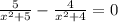 \frac{5}{x^2+5}-\frac{4}{x^2+4}=0