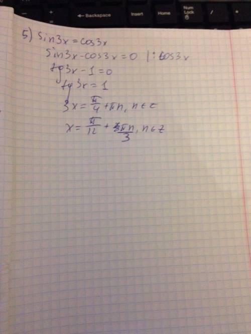 1.cos(x/2+n/4)+1=0 2.sin^2x-2cosx+2=0 3.sinx cosx+2sin^x-cos^2x=0 4.3sin^2x-4sin sosx+5cos^2x=2 5.si