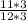 \frac{11*3}{12*3}