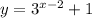 y= 3^{x-2} +1