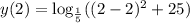 y(2)=\log_{\frac{1}{5}}((2-2)^2+25)