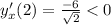 y'_x(2)=\frac{-6}{\sqrt{2}}