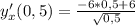 y'_x(0,5)=\frac{-6*0,5+6}{\sqrt{0,5}}