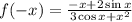 f(-x)=\frac{-x+2\sin x}{3\cos x+x^2}