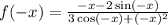 f(-x)=\frac{-x-2\sin(-x)}{3\cos(-x)+(-x)^2}