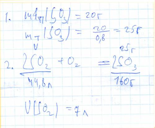 Определите какой объём оксида серы ( 4 ) надо взять для реакции окисления кислородом , чтобы получит