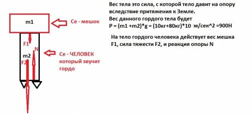 1)человек масса которого 80 кг держит на плечах мешок массой 10 кг.с какой силой человек давит на зе