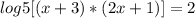 log5[(x+3)*(2x+1)]=2