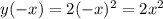 y(-x)=2(-x)^2=2x^2