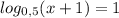 log_{0,5} (x+1)=1