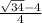 \frac{ \sqrt{34}-4 }{4}