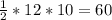 \frac{1}{2} *12*10=60