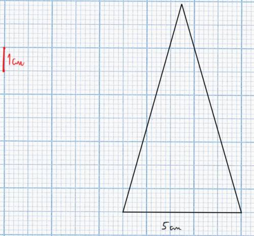 Построите равнбедренный треугольник основание которого 5см, а углы при основании ровны 75градусов