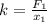 k= \frac{F_{1}}{x_{1}}