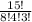 \frac{15!}{8!4!3!}