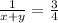 \frac{1}{x+y} = \frac{3}{4}