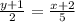 \frac{y+1}{2}= \frac{x+2}{5}