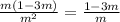 \frac{m(1-3m)}{ m^{2} } = \frac{1-3m}{m}