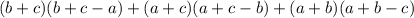 (b+c)(b+c-a)+(a+c)(a+c-b)+(a+b)(a+b-c)