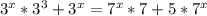 3^x*3^3+3^x=7^x*7+5*7^x