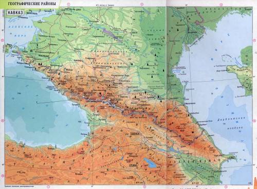 Вкаком направление протянулись кавказские горы и какова их протяжность?