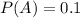 P(A)=0.1