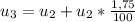 u_{3}= u_{2}+ u_{2}* \frac{1,75}{100}