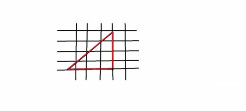 Начертите по клеточкам прямоугольный треугольник с площадью 8 см в квадрате