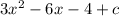 3 x^{2} -6x-4+c