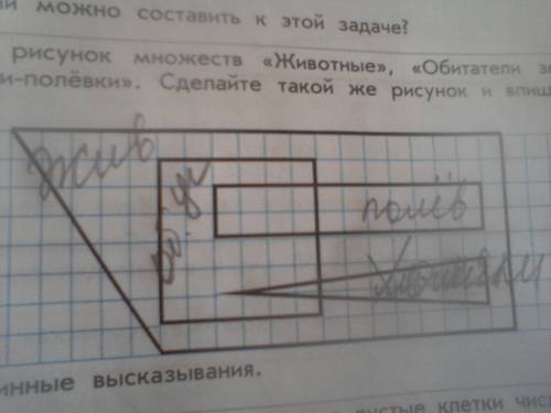 Коля сделал рисунок множеств животные обитатели зоогулка хомяки мыши -полевалки сделайте такой же ри