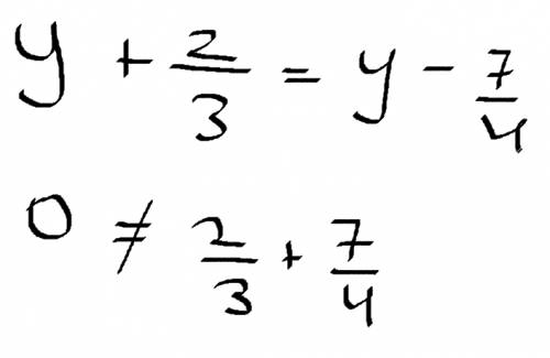 Решите,уравнение,используя основное свойство пропорции: 1) -0,3/2x-1=5/9 2) y+2/3=y-7/4