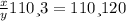 \frac{x}{y} 11\20 и 3\5=11\20 и 12\20