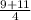 \frac{9+11}{4}