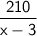 \sf \dfrac{210}{x-3}