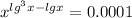 x^{lg^3 x-lg x}=0.0001