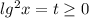 lg^2 x=t \geq 0