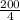 \frac{200}{4}