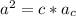 a^{2}=c*a_{c}