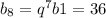 b_{8}=q^{7}b1=36