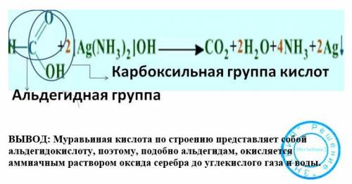 Окисление муравьиной кислоты оксидом серебра. нужен вывод в лабораторной работе. напишите