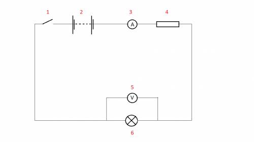 Начертите схемы установок выключатель батарея амперметр вольтметр лампочка