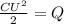 \frac{CU^{2} }{2} =Q