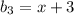 b_{3} = x+3