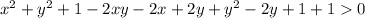 x^2+y^2+1-2xy-2x+2y+y^2-2y+1+10