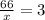 \frac{66}{x}=3