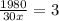 \frac{1980}{30x}=3